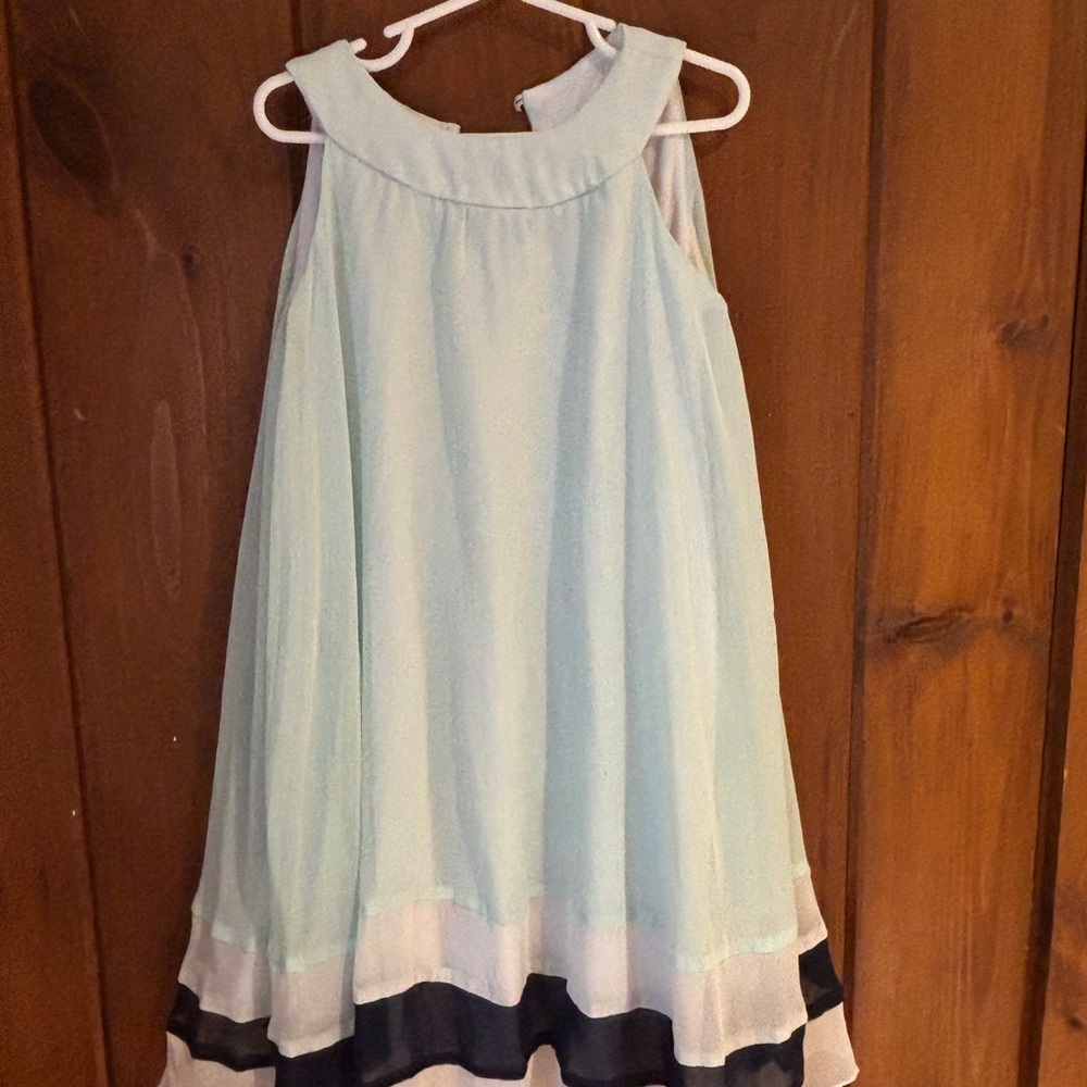 Rare Editions Light Blue and Navy Kids Dress
